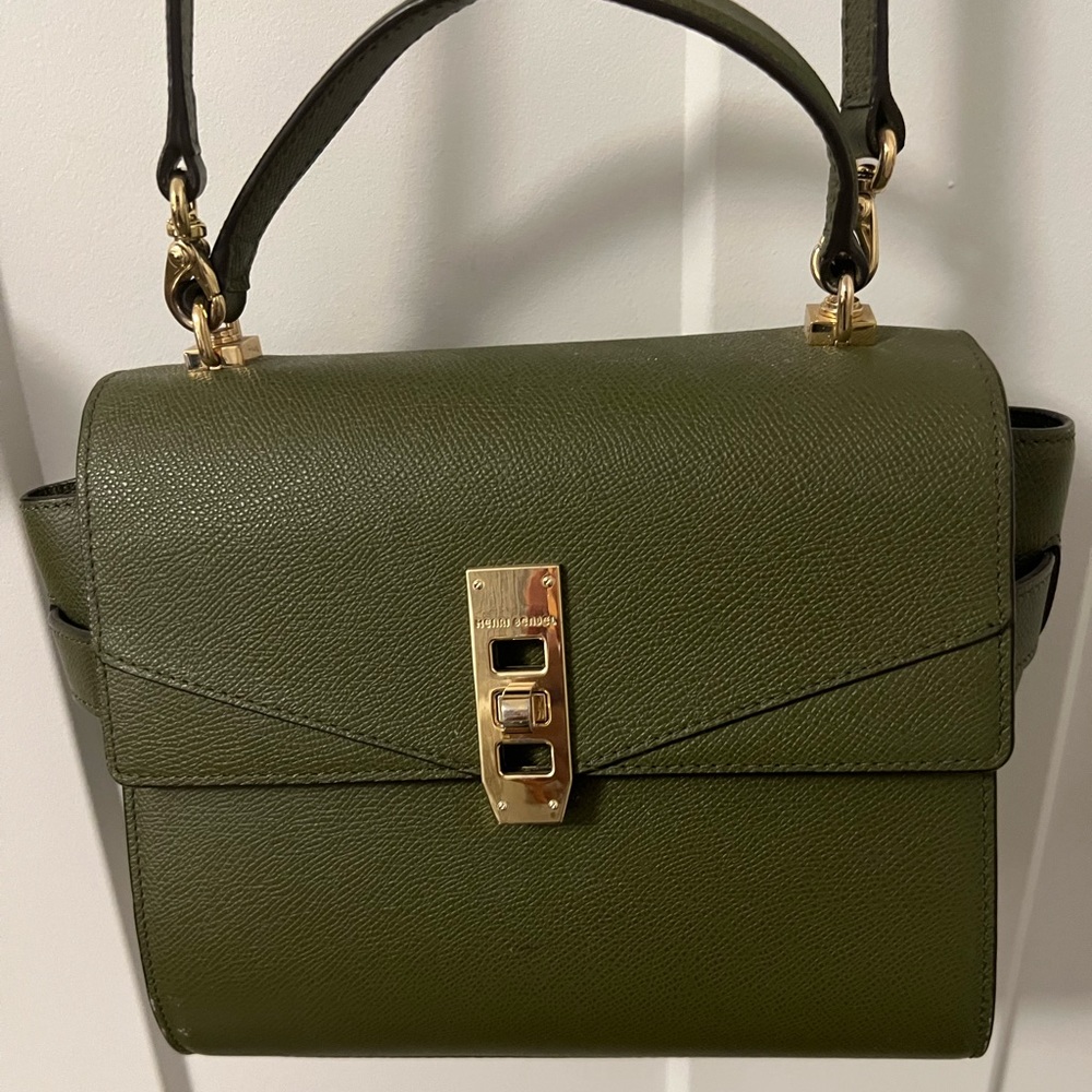 Henri Bendel Olive Army Green crossbody bag